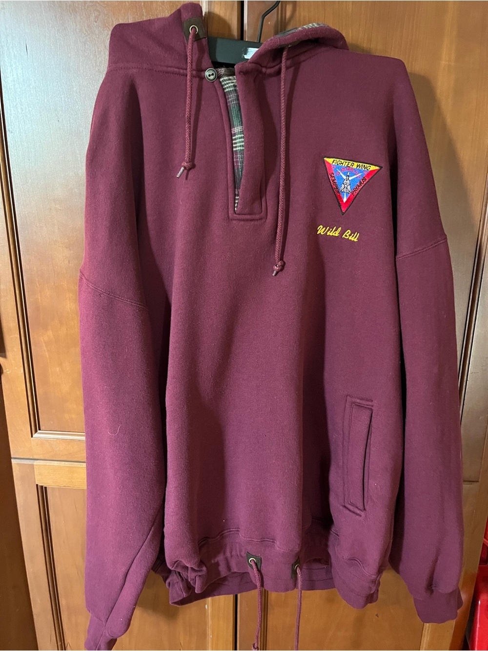 Vintage USAF Fighter Wing Wild Bill Hoodie XL Strategic Bombs Military Air Force